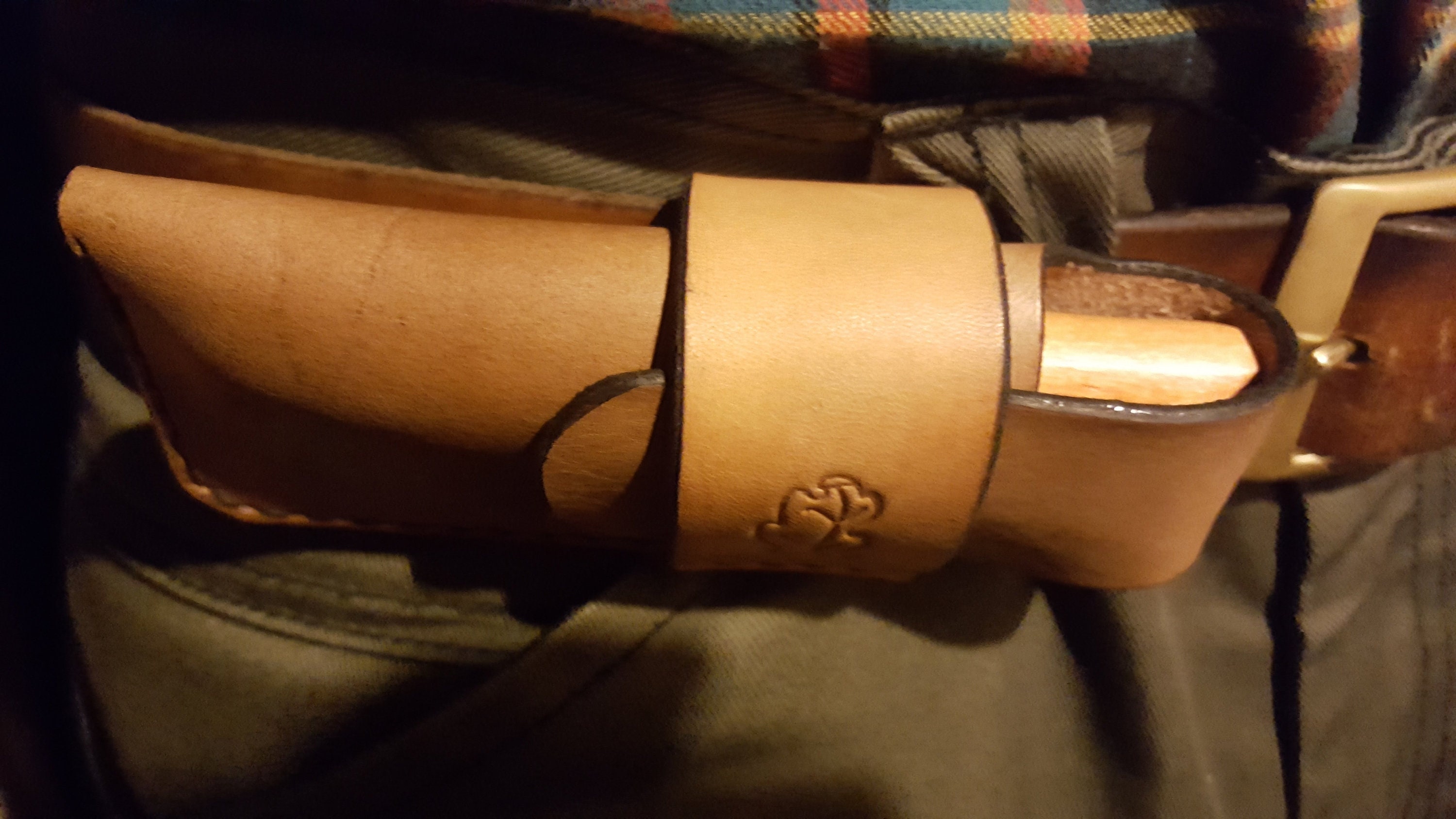 Folding Knife Pouch/sheath Sideways Belt Attachment Etsy