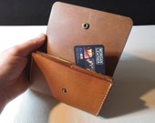 Natural leather purse for coins, notes and cards - MADE TO ORDER