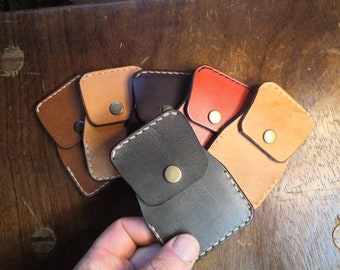 Leather card and bank notes wallet. Pocket size READY TO POST