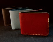 Leather Bifold Wallet for cards and notes - 5 pockets - Italian veg-tan - in stock and READY TO POST