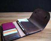 Leather Travel Wallet for passports, ID cards, currency and travel documents