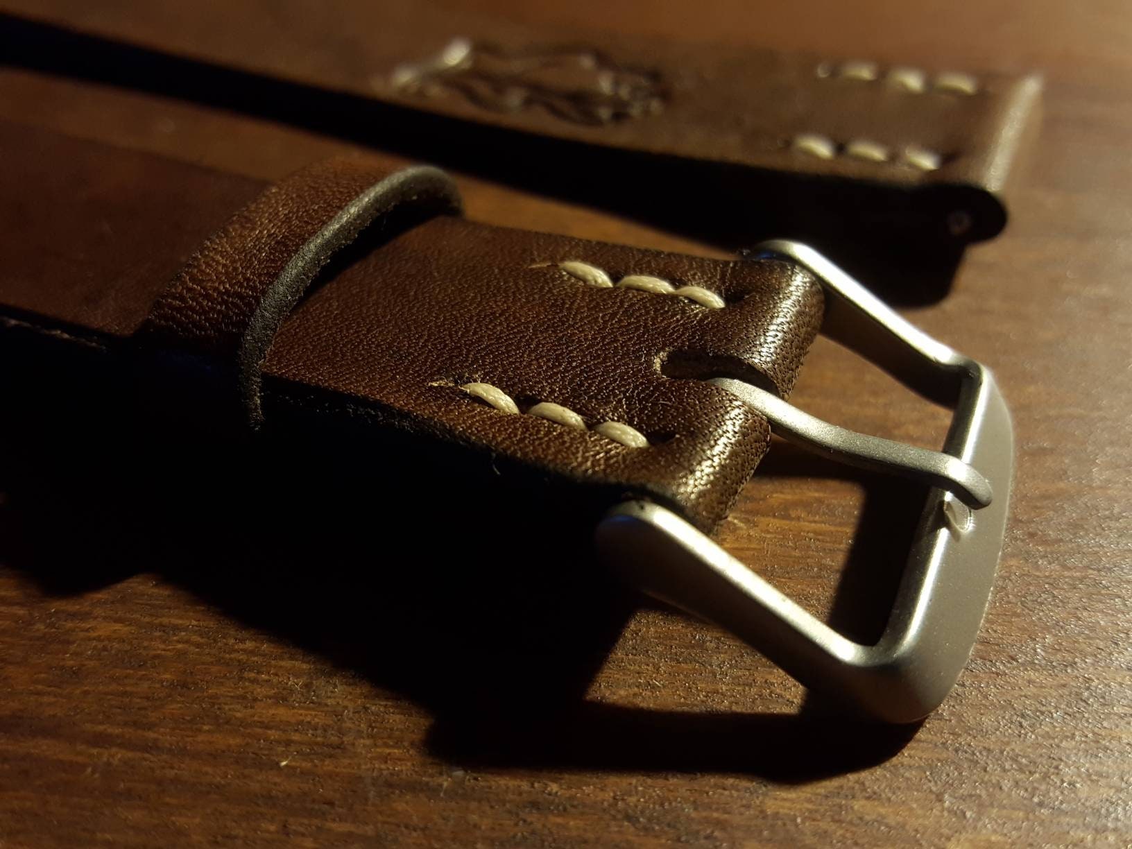 Leather watch strap - British Oak Bark Tanned Leather