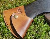 Leather Axe Sheath - Custom made from British leather