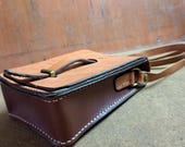 Small Shoulder Bag handmade from British veg-tanned leather - READY TO POST