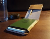 Handmade British Leather Notepad Cover: Rite in the Rain 3x5 with Pocket
