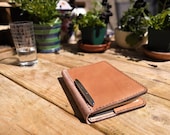 A4, A5 or A6 Luxury British Oak Bark Tanned Leather Notebook Cover