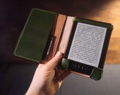 Kindle Paperwhite British Leather Case with closure strap and side flap