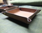 Leather tray, desk tidy, dice tray MADE TO ORDER