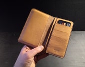 Phone Wallet made from Leather for cards and notes  - made to order