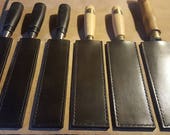 Leather Chisel Roll made to fit up to 6 chisels plus extra pocket