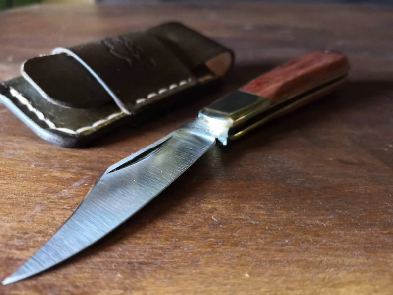 Folding Knife Pouch/sheath Sideways Belt Attachment Etsy