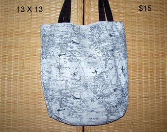 Airline Map Tote