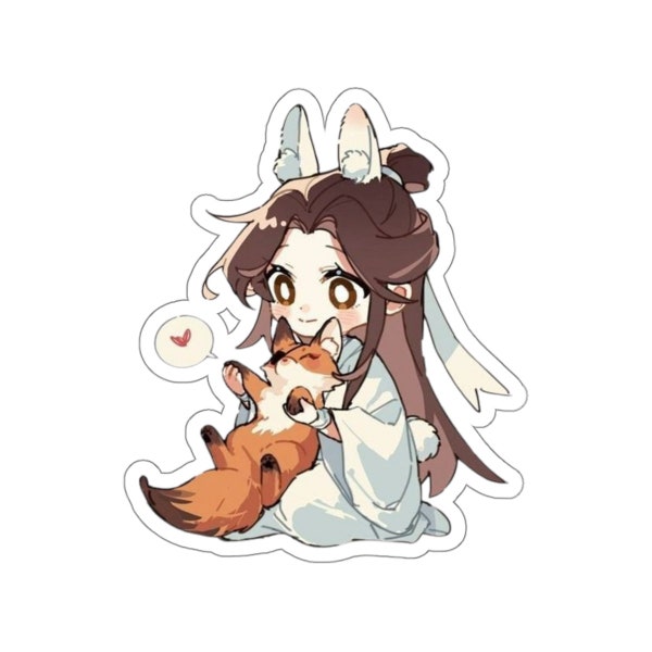 Cute Fox and Xie Lian Hua Chang Manhua Kawaii Sticker
