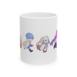 Chibi Elf Friends Anime Manga Cute Anime White Mug -  Mug 11oz