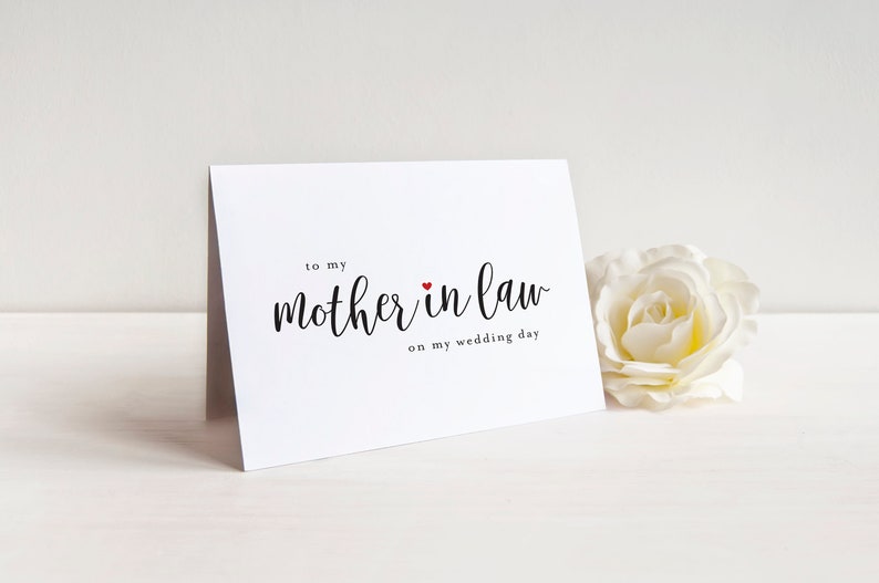 mother in law mother in law of the bride Wedding Card mother of the groom Wedding Day Card SALE To my mother in law on my wedding day