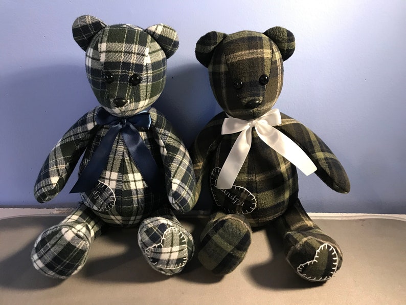 memory bear, 15 handmade keepsake bear, stuffed teddy bear, baby shower gift, keepsake plushie, remembrance bear, custom keepsake bear image 5