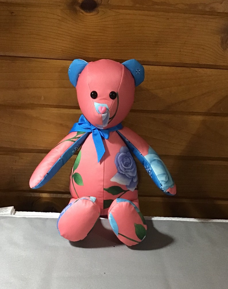 memory bear, 15 handmade keepsake bear, stuffed teddy bear, baby shower gift, keepsake plushie, remembrance bear, custom keepsake bear image 3