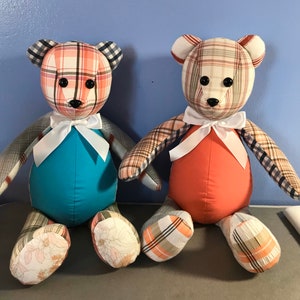memory bear, 15 handmade keepsake bear, stuffed teddy bear, baby shower gift, keepsake plushie, remembrance bear, custom keepsake bear image 4