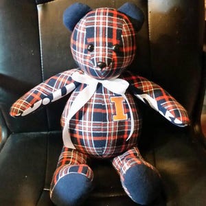 memory bear, 18 handmade keepsake bear, stuffed teddy bear, baby shower gift, keepsake plushie, remembrance bear, custom keepsake bear image 5