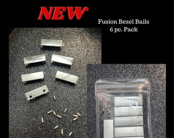 Hot Item! New Fusion Bezel Bail, unique pendant findings, modern bezel track, metal bezel bail track, sleek bezel for Fusion Film pendants