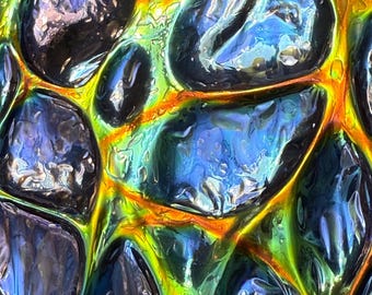 Fusion Film, Inlay Sheet, Iridescent Film,iridescent, faux dichroic, one-of-a-kind ,resin art,mixed media, jewelry making,resin art supply