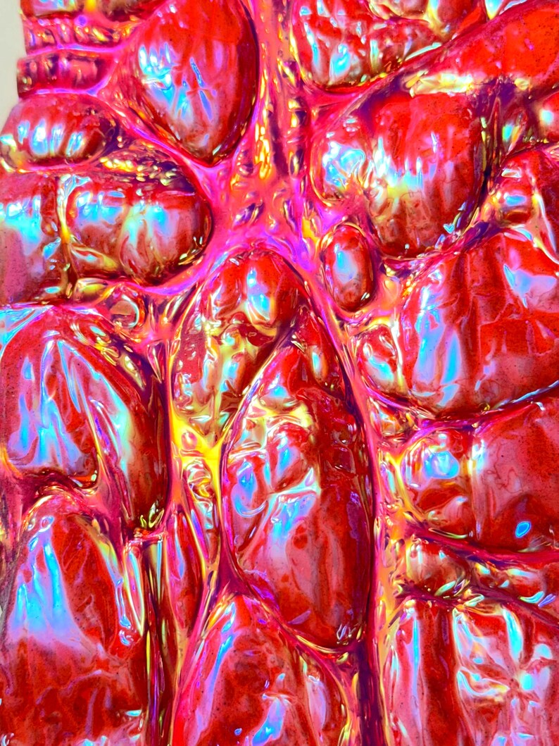 Photo inspiration: One Of A Kind Resin Shelf Reference: Fusion Film Inlay Sheet Iridescent Film Iridescent Faux Dichroic One