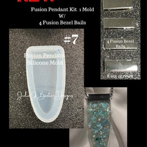 Kit de molde para colgante Fusion n.° 7, kit de molde de silicona para colgante, nuevo éxito de ventas, molde de resina para colgante, molde de diseño, molde de resina para joyería DIY, molde de resina