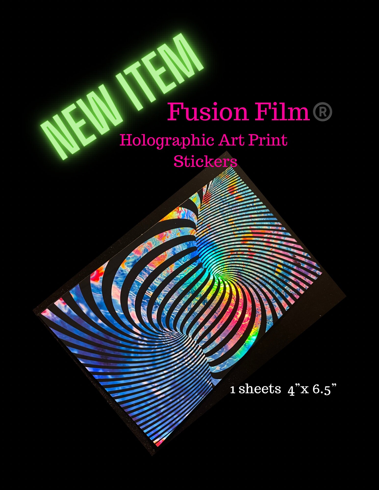 Holo Fusion Print, Adhesive Inlay, Holographic Stickers, for Gourd Art, for  Art Journal, Sticker for Resin Art, Printed Holographic Decal. - Etsy