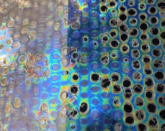 Fusion Film, Inlay Sheet, Iridescent Film,iridescent, faux dichroic, one-of-a-kind ,resin art,mixed media, jewelry making,resin art supply