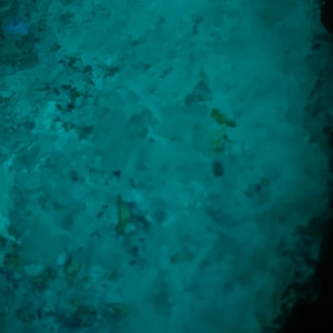 May include: Abstract teal and turquoise artwork with a textured appearance. The image features a blend of colors and shapes, creating a sense of depth and movement. The artwork has a watercolor-like quality.