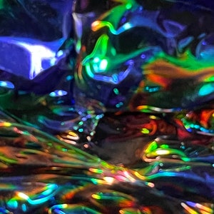 Fusion Film Funky & Chunky Iridescent film, Fusion Film, Faux Dichroic, opalescent film, Knife inlay, Resin Art image 6