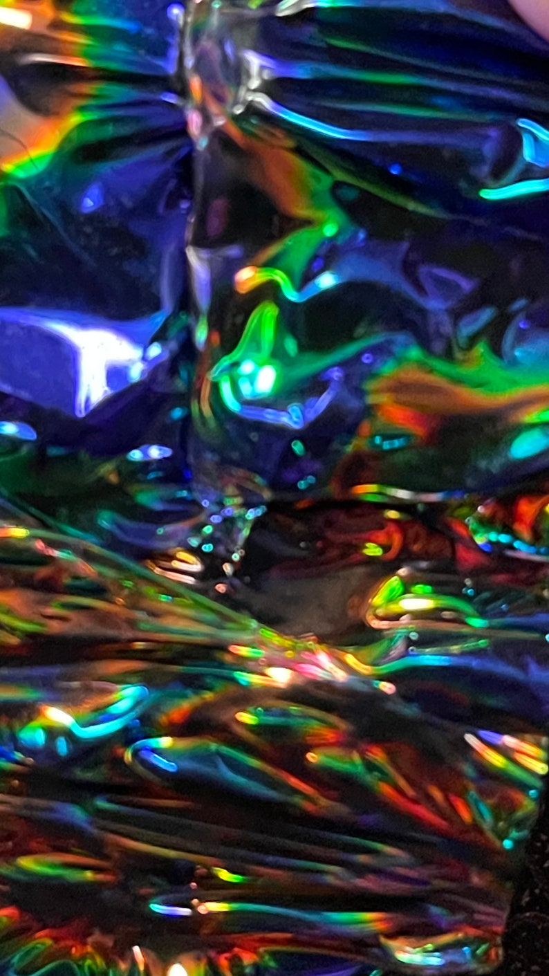 Fusion Film Funky & Chunky Iridescent film, Fusion Film, Faux Dichroic, opalescent film, Knife inlay, Resin Art image 6
