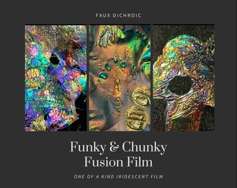 Fusion Film Funky & Chunky Iridescent film, Fusion Film, Faux Dichroic, film opalescent, Incrustation de couteau, Resin Art