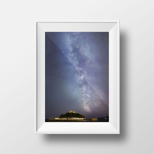 Milky Way Cornwall / St Michael's Mount / Stars / Night Sky / Galaxy / Astrophotography