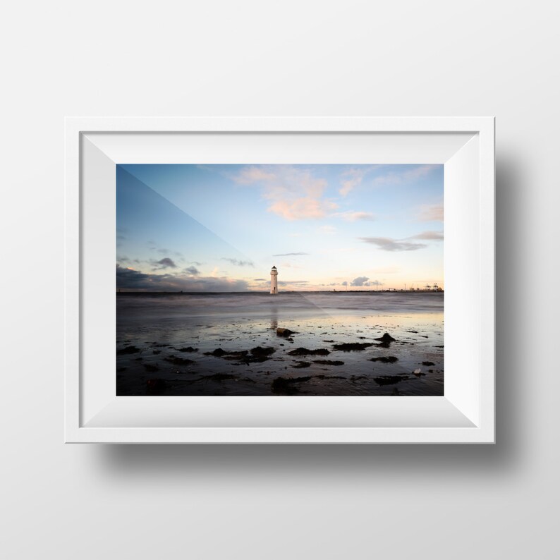New Brighton Lighthouse Wirral UK Sea Beach Coast Wall Art Landscape Coastal