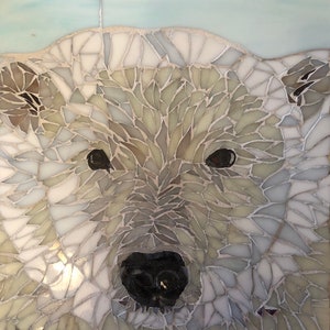 Nanook the polar bear Stained glass Mosaic