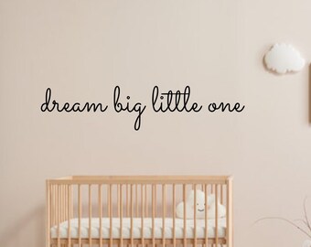 Dream Big Little One Quote Wall Art Decal Sticker Home Decor Vinyl Q286