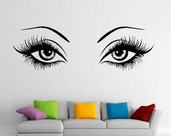 Z3152 Wall Vinyl Sticker Bedroom Decal Wall Decal Girl Face Lips Eyes Fashion Z3152 Wall Vinyl Sticker Bedroom Decal Wall Decal Girl Face Lips Eyes Fashion