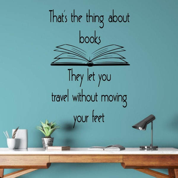 The Thing About Book Wall Art Decal Sticker Home Decor Transfer Q281