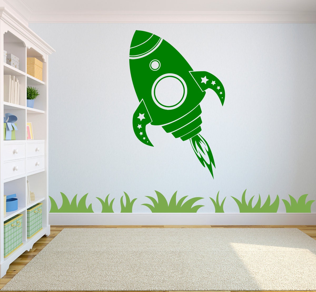 Rocket Wall Art Decal Sticker Home Bedroom Decor CH8 Etsy