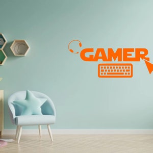 Keyboard Stickers Gamer PC GAMER Style Wall Art Decal Sticker Mouse & Keyboard Home Decor ...