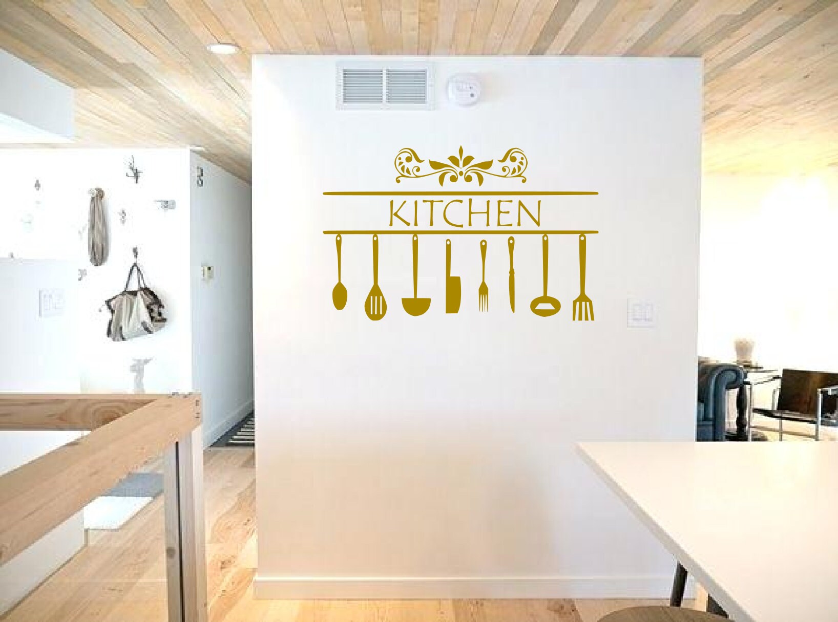 Kitchen Utensils Wall Art Decal Sticker Quote Home Decor Etsy