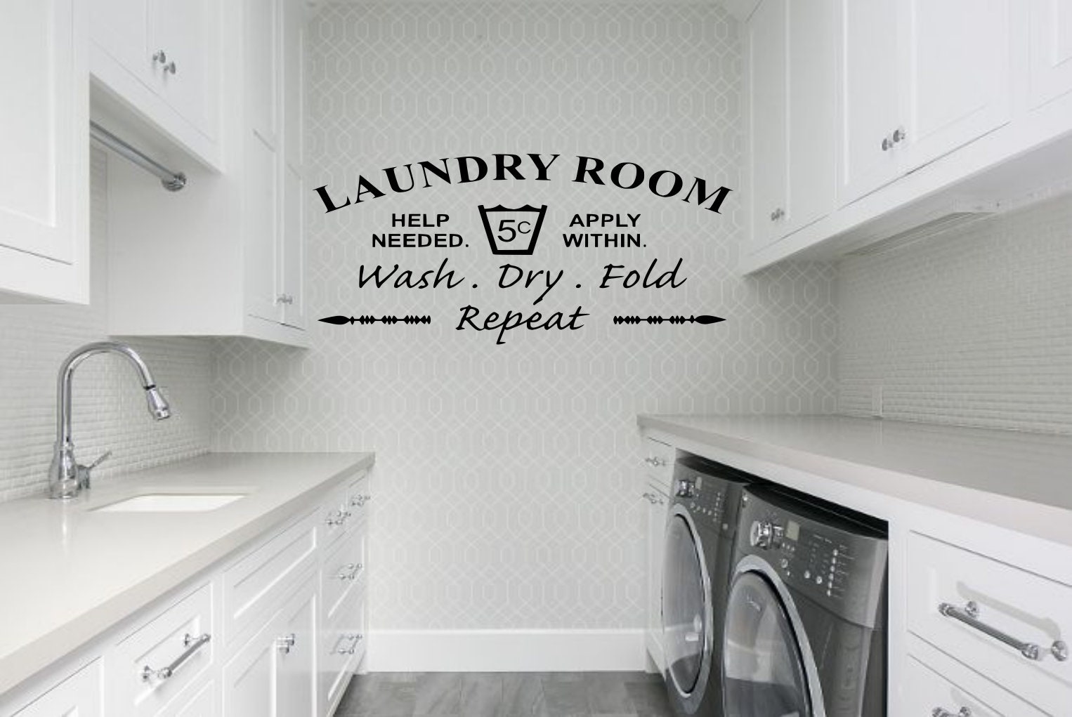 Laundry Room Quote Wall Art Decal Sticker Q72 Etsy UK