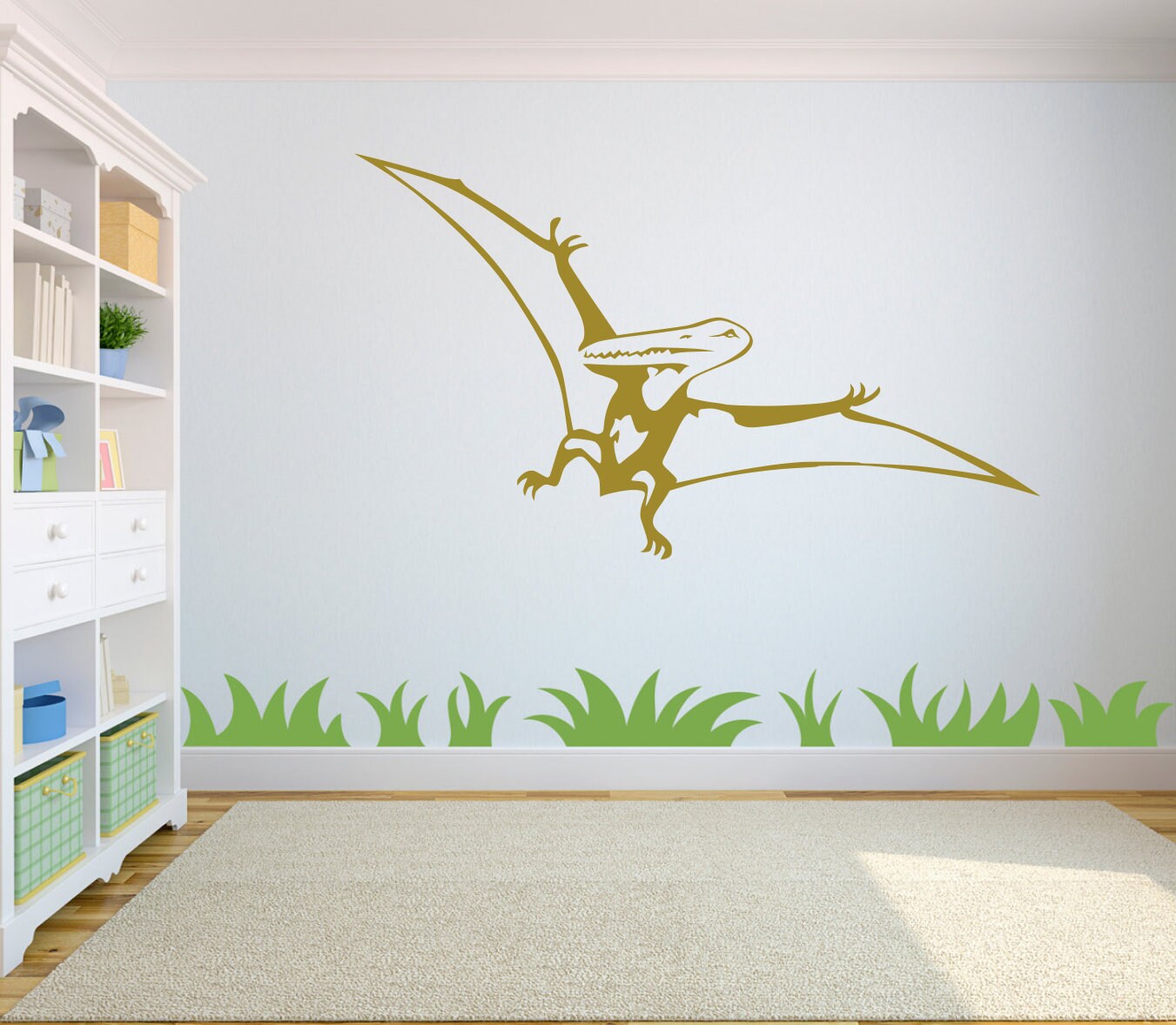 Pterodactyl Dinosaur Wall Art Decal Sticker Home Decor Transfer Di4 ...