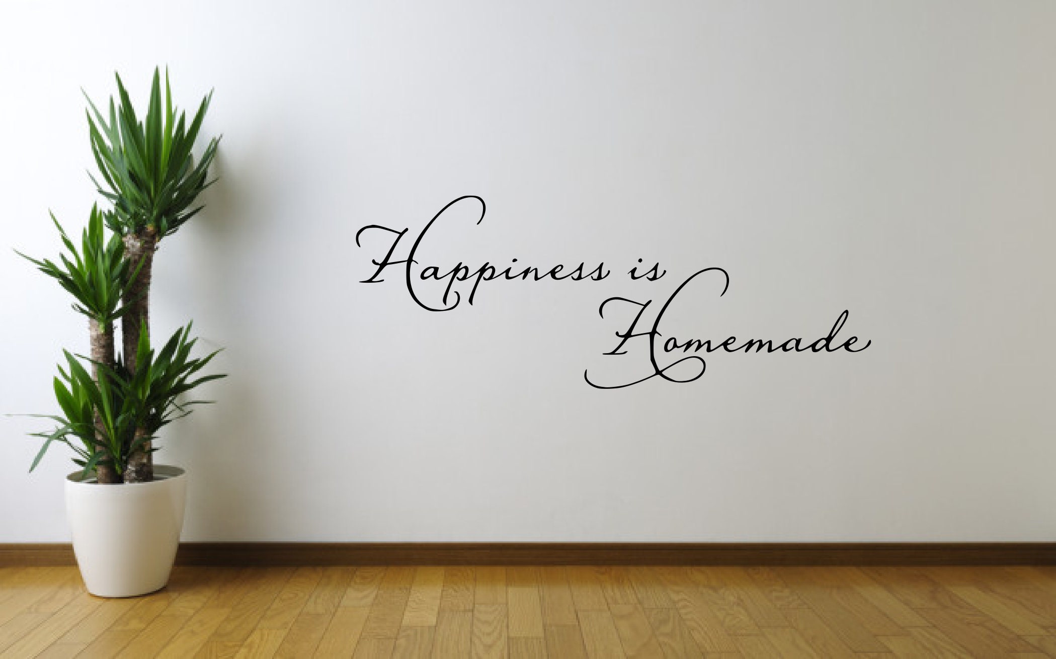 Happiness is Homemade Wall Art Decal Sticker Quote Q82 Etsy