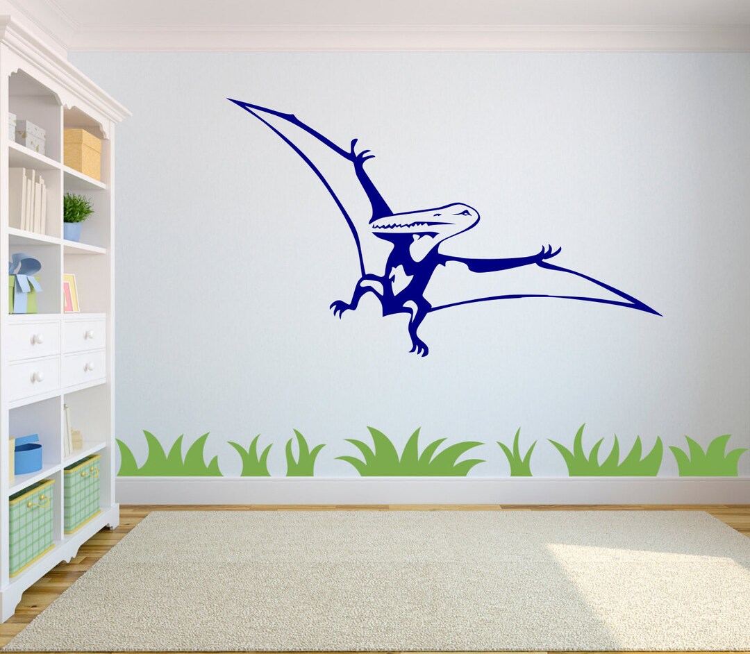 Pterodactyl Dinosaur Wall Art Decal Sticker Home Decor Transfer Di4 Etsy