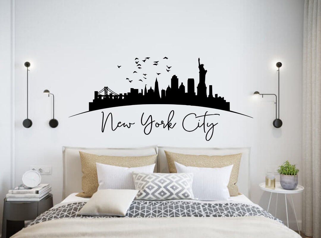 New York City USA Skyline Wall Art Decal Sticker Home Decor Art Vinyl ...