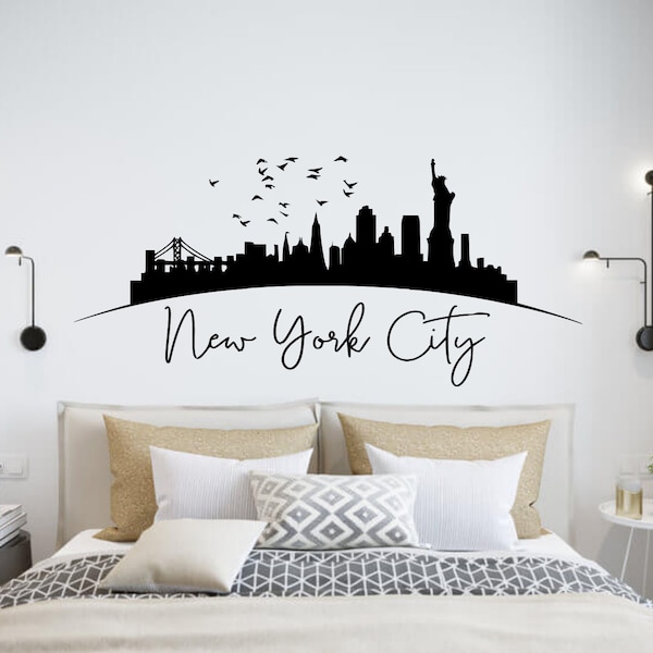 New York Wall Decal Etsy