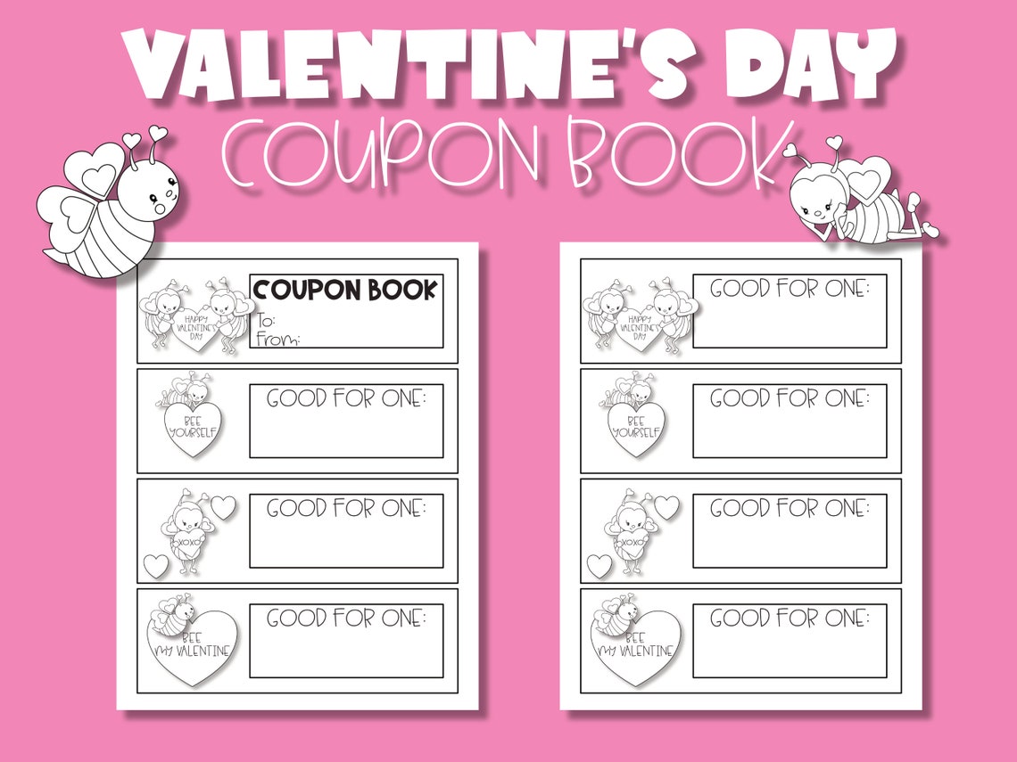 Valentines Day Coupon Book Printable Valentines Classroom | Etsy