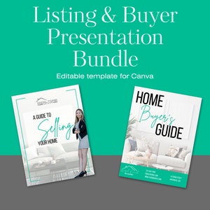 Real Estate Buyer and Seller Guide | Realtor Buyer & Seller Packet | Canva Printable Guide | Real Estate Marketing Template Bundle